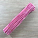 Haste De Chenille Cores 30cm 100 Unid Limpador Rosa-chiclete