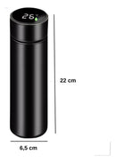 Garrafa Térmica Simake 500ml Inteligente em Aço Inox cor Preta