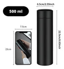 Garrafa Térmica 500ml Inteligente Led Visor Temperatura Cor Preto