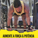 Straps Monster Par Academia Costas Punho Musculação Luva Cor Preto Be Stronger