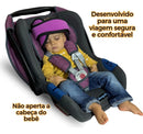 Apoio Protetor Cabeça Infantil Cadeirinha Carro Ergonômico Liso Preto