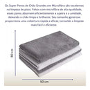 Celeste Pano de Chão Limpeza Microfibra Grande 80x50 2 unidades Branco/Cinza