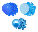 Kit 125 Balões Bexiga Azul Claro + Escuro + Azul Metalizado