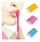 Kit 50 Pincel Aplicador De Batom Gloss Lash Extensão Cílios Cor Rosa