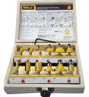 Kit Jogo Fresas Tupia Para Madeira 12 Peças Haste 6 Mm Evald