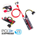 Adaptador Placa Video Pci-express 1 X Slot 16x Usb 3.0 Sata Cor Vermelho