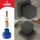 Acabamento Para Registro Preto Fosco + Conversor Docol Preto Fosco