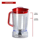 Copo para Liquidificador Compativel Mondial Inox Turbo L1000 - L1100 - L1200 Cor Vermelho