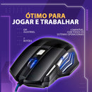 Kit Teclado Semi-mecânico + Mouse Gamer 3200 Dpi + Mouse Preto