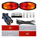 Kit Instalação Elétrica Lanterna Carretinha Reboque Carreta  Amarelo/vermelho