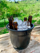 10 Balde Preto Alça Reforçada 5 Litros Lavar Roupas Plastico