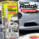 Caneta Retok Tira Riscos Branca Repara Pintura De Carros