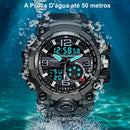 Relogio Masculino Esportivo Digital Analogico Prova D'água Cor da correia Vermelho