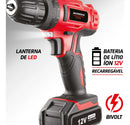Furadeira e Parafusadeira à Bateria Mondial 12V Bivolt FPF-06M