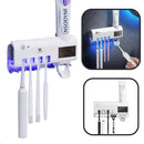 Suporte Porta Escova Dentes Dipenser Pasta Esterelizad Branco