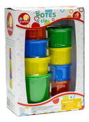 Pais & Filhos brinquedo infantil potes de empilhar e encaixar para bebé