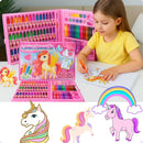 Kit Escolar Menina Mano Thor Maleta Pintura 150 Peças Mundo Dos Unicórnios Para Colorir Canetinhas Hidrográficas Jumbo Lápis Cor Giz Cera Tinta Aquarela Cola Apontador Tesoura Régua Clips Pincel