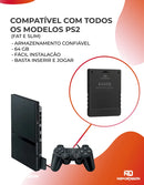 Memory Card 64 MB Para Playstation 2 PS2 Play 2 Slim E Fat Diversão Cartão De Memória 64 MB Compatível Ps2 Fat E Slim Plug And Play Gamer Rápido Gravar Jogos Alta Qualidade PS2 Newdragon Cor Preto