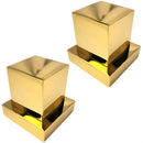 Kit 2 Acabamento De Registro Padrão Deca Quadrado Dourado