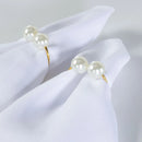 Kit 12 Pçs Abraçadeira P/ Guardanapo Metal C/pedra De  Dourado