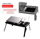 Tomate MTN888 Mesa Articulada Dobravel P/ Notebook Com Cooler Sofa Cama Negro