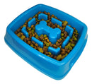 Comedouro Lento Caes Pet Cachorro Pote Ração Educativo 65 Azul