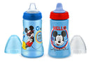 Kit 2 Copos Colors Bico De Silicone Disney Mickey Azul Lillo