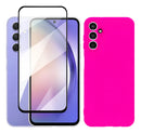 Capa Capinha Case Aveludada + Película 3d Para Galaxy A54 Pink