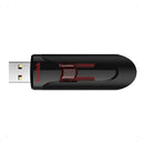 Pendrive SanDisk Cruzer Glide 64GB 3.0 Liso preto e vermelho