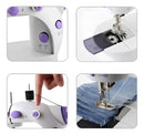 Mini Máquina De Costura Reta Com Luz Epsilon Eps-sm205 Portátil Branca