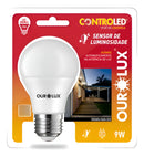 Lâmpada Inteligente Sensor Luminosidade 6500k 9w Bulbo E27 Cor da luz Branco-frio