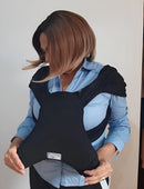 Sling De Vestir Carregador Canguru Algodão Sem Amarração Cor Preto Tamanho M