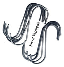 Gancho Pequeno Para Açougue Inox 304 Gancheira N0 Kit Com 12