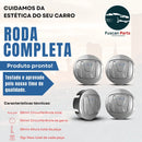 Kit 4 Calotinha Miolo Centro Roda Honda Fit City Prata 58mm