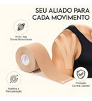 Fita Bandagem Elástica Adesiva 5m Suporte Muscular Estabilização Articular Recuperação Física Flexível Respirável Resistência ao Suor Conforto Pele Uso Esportivo e Reabilitação Terapêutica Bahrein