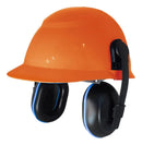 Capacete De Segurança + Abafador De Ruidos Concha + J Laranja