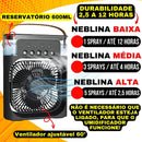 Mini Ar Condicionado Ventilador Portátil Reservatório Água Cor Preto