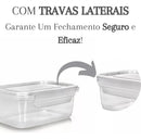 Kit 12 Marmitas Potes 400ml Plástico Com Travas Hermético
