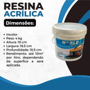 Resina World Tintas Acrilica Brilhante Base Agua Incolor 3,6lts