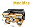 Lanterna De Cabeça Recarregável Profissional C/ 5 Leds Forte Cor da lanterna Dourado Cor da luz Branco Fluoreled