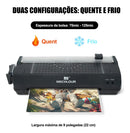 Plastificadora Laminadora A4 Refiladora 3x1 com Refiladora e Canto Arredondado Mecolour Me821