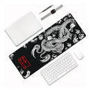Mouse Pad Grande 90x40 Desk Pad Dragão Chinês Jap Preto