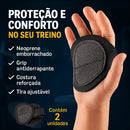 Protetor Palmar Luva Musculação Anticalo Ajustável Neoprene Preto Liso Ajustável
