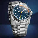 Relógio Technos Masculino Militar Prata Cor do fundo Azul