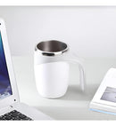 Caneca Térmica Copo Magnética Mixer Café Inox Misturador Cor Branco Liso 380mL