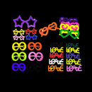 Kit 50 Óculos Neon Luz Negra Balada Sortidos Divertido Festa