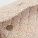 Bolsa De Lado Feminina Lateral Com Corrente Matelassê Festa Cor Palha