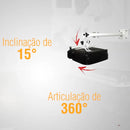 Suporte Para Projetor Teto Parede Branco - Sbrp756b