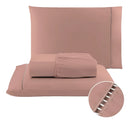 Lençol Casal 03 Peças C/elástico 200 Fios Toque Ma Rosê