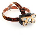 Lanterna De Cabeça Recarregável Profissional C/ 5 Leds Forte Cor da lanterna Dourado Cor da luz Branco Fluoreled
